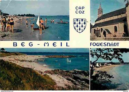 Carte Postale - 29 - Fouesnant - Beg Meil - Multivues - Blasons - Voir Scans Recto Verso