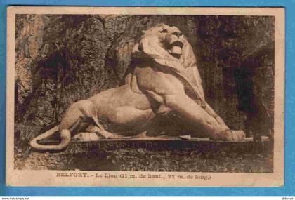 90 - Belfort - Lion de Belfort - Ecrite en 1913