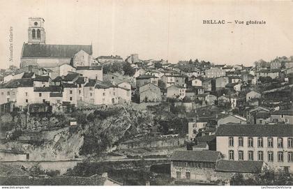 FRANCE - Bellac - Vue générale - Ville - Église ND - Escarpement Rocheux - CPA