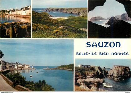 CPM Belle ile en mer (Morbihan) Le port de Sauzon