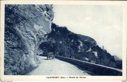 CPA Glandieu Ain Route de Belley