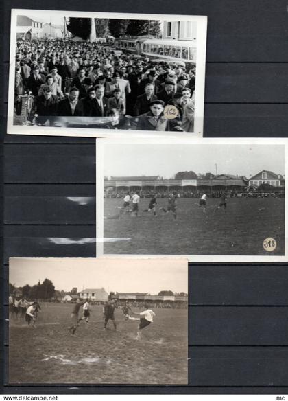 24 - Bergerac - Rugby - Match USB vs Glynneath - 1946  - Lot de 9 Cartes Photos et Photos " Bondier "