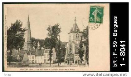 59 Bergues - BERGUES (Nord) - Les deux tours de l'ancienne Abbaye de St-Winoc - religion abba /  D59D  K59067K  C59067C