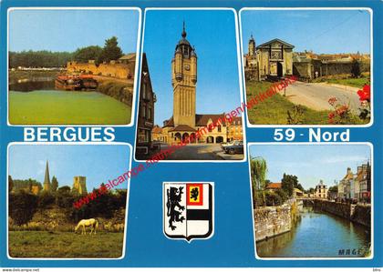 Le Port - le Beffroi - la Porte de Cassel - Bergues - (59) Nord