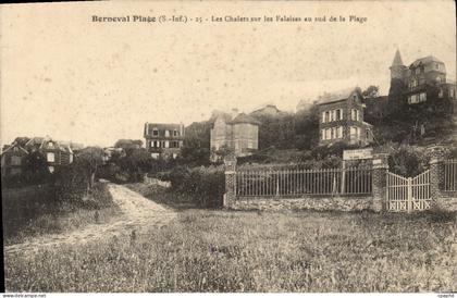 CPA Berneval Plage Les Chalets sur les Falaises sud de la Plage