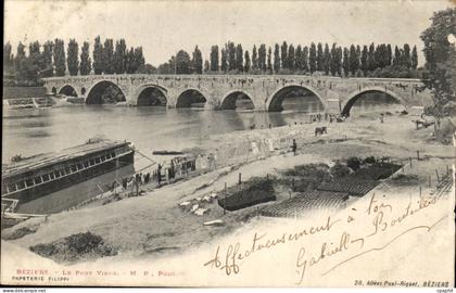 Beziers CPA Le pont vieux