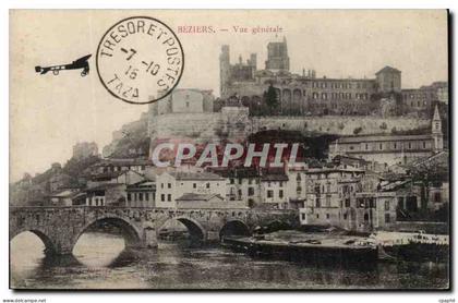 Beziers CPA Vue generale (avion)