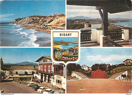 Carte Postale - 64 - Bidart - Multivues - Automobiles - Blasons - Flamme Postale de Bidart - CPM - Voir Scans Recto-Vers