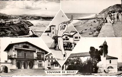 CPSM Souvenir de Bidart Pelote basque