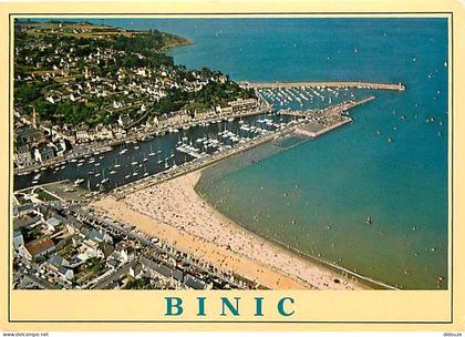 Carte Postale - 22 - Binic - La plage de la Banche et le port - Vue aérienne - Flamme Postale de Binic - CPM - Voir Scan