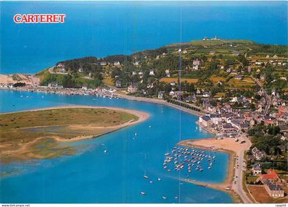 CPM Blaineville carteret (Manche) le port de carteret a mer haute ses hotels restaurants ses villas