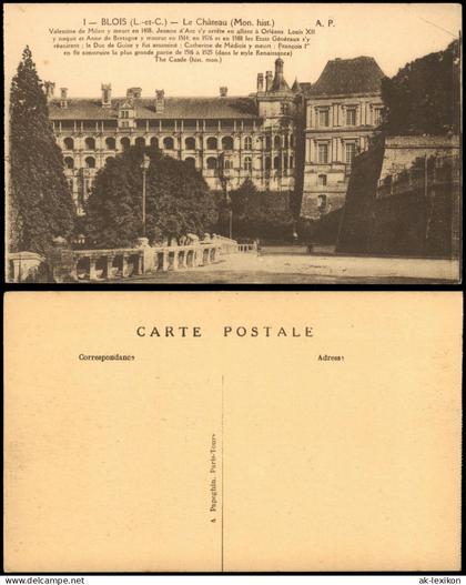 CPA Blois Le Château Schloss Château Blois 1910