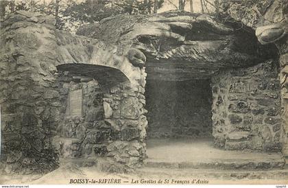 CPA Boissy la Riviere Les Grottes de St Franvess d'Assise