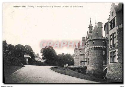 CPA Bonnetable Sarthe Perspective des 4 tours du Chateau de Bonnetable