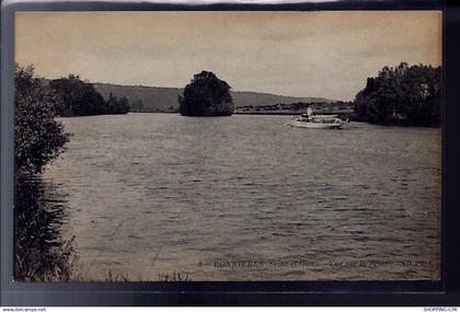 78 -  Bonnières - vue sur la Seine - Non voyagé - Dos divisé