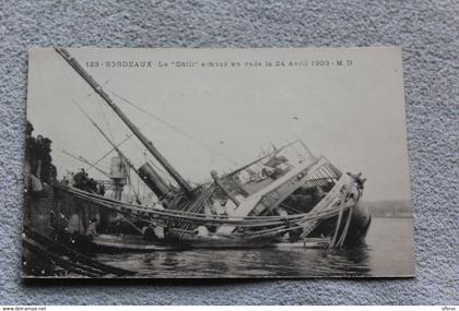 Bordeaux, le Chili écoué en rade le 24 avril 193, Gironde 33