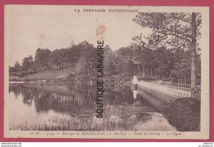 22 - BOSMELEAC--le Barrage--Bords de l'Etang--La Digue---cpsm pf