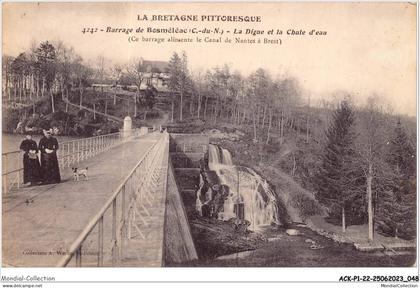 ACKP1-22-0025 - BARRAGE DE BOSMELEAC - la digue et la chute d'eau