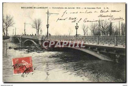 CPA Boulogne Billancourt Inondations de Janvier 1910 Le Nouveau Pont