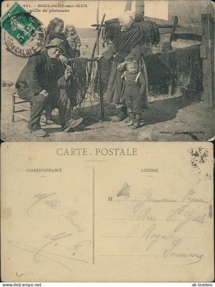 Ansichtskarte Boulogne-sur-Mer Familie de pecheurs/Fischerfamilie 1908