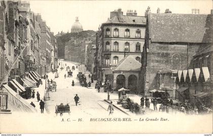 Boulogne sur Mer - La Grande Rue - CPA
