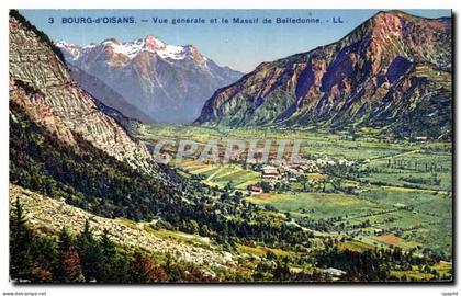 CPA Bourg Oisans Vue Generale Et Le Massif De Belledonne