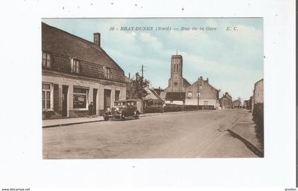 BRAY DUNES (NORD) 30 RUE DE LA GARE (MAGASIN DE CHAUSSURES JEAN BART , EGLISE ET AUTO GAREE)