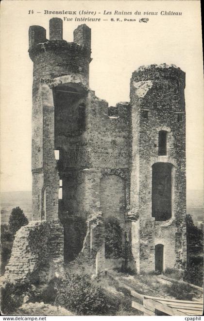 CPA Bressieux Les Ruines Du Vieux Chateau Vue Interieure