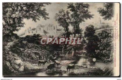 CPA Bressuire et son Chateau en 1825