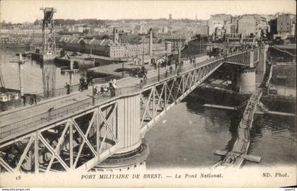 CPA Brest Port Militaire De brest Le pont National