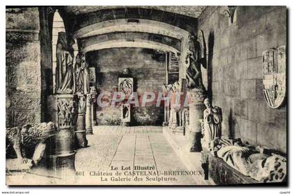CPA Le Lot Illustre Chateau De Castelnau Bretenoux La Galerie Des sculptures