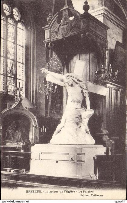 CPA Breteuil Interieur de l'Eglise Le Pardon