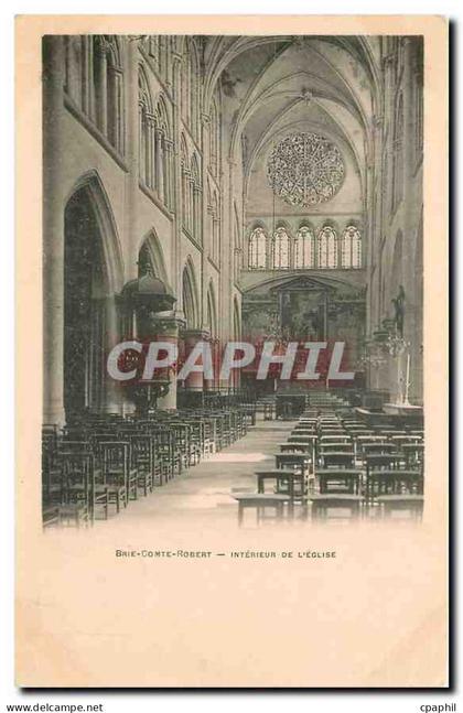 CPA Brie Comte Robert Interieur de l'Eglise