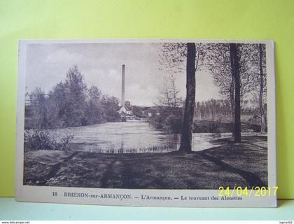BRIENON-SUR-ARMANCON (YONNE) L'ARMANCON. LE TOURNANT DES ALOUETTES.