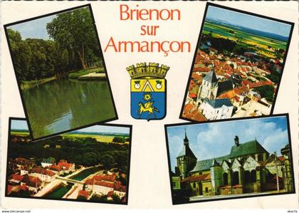 CPM BRIENON-sur-ARMANCON Le Canal - Vue Generale - L'Eglise (1196346)