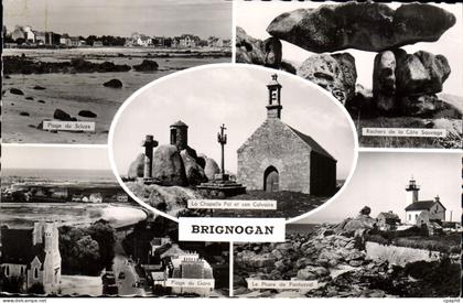 CPA Brignogan Le Phare De Pontusval plage de Scluze plage du Garo