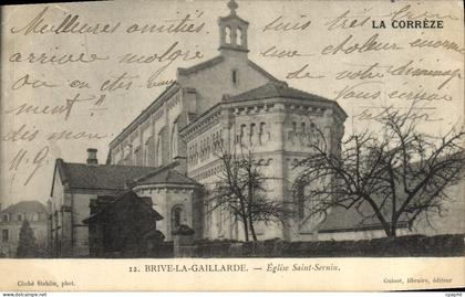 CPA Brive La Gaillarde Eglise Saint Sernin