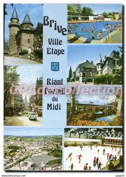 CPSM Brive La Gaillarde Chateau De Castel Novel La Rue Toulzac patinoire