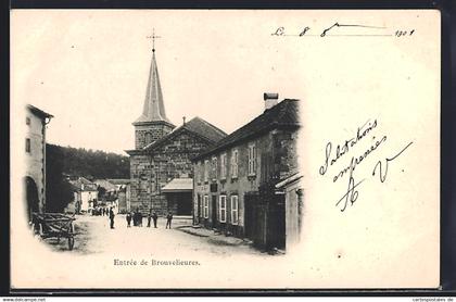 CPA Brouvelieures, Entrée de Brouvelieures
