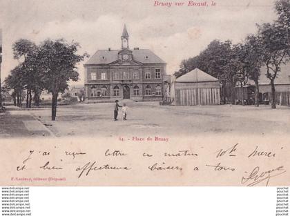 A9-59) BRUAY SUR ESCAUT - NORD - PLACE DU BRUAY  - EN 1905 - ( 2 SCANS )