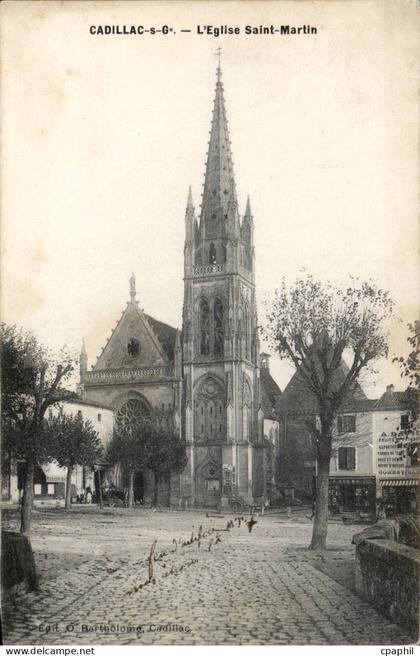 CPA Cadillac sur Garonne l'eglise Saint Martin