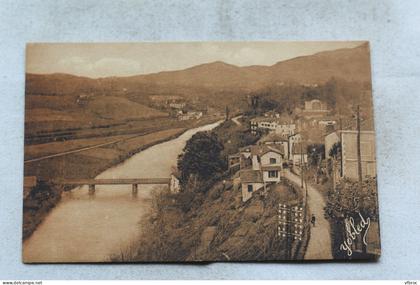 Cpa 1931, Cambo les Bains, le pont et le quartier du fronton, Pyrénées Atlantiques 64