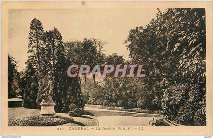 CPA Cambrai le jardin public