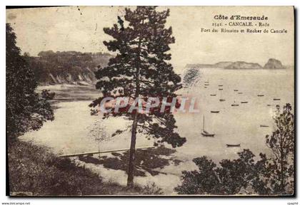 CPA Cancale Rade Fort des Rimains et Rocher de Cancale