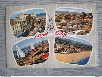 Cpa Canet-plage (66) multivue