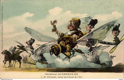 Cannes - Carnaval de Cannes X V - Humour - avion - airplane - CPA