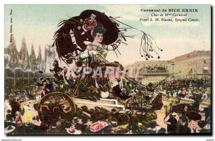 Cannes - Carnaval de Cannes XXXIX - Char de Mme Carnaval - Humour - Femme - CPA
