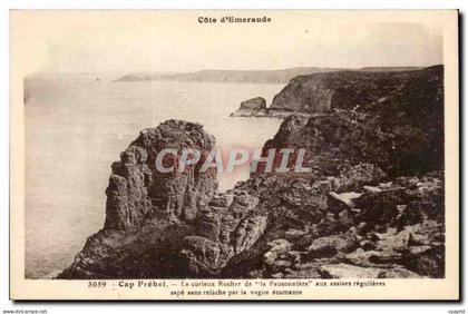 Cap Frehel CPA le curieux rocher de la fauconnerie