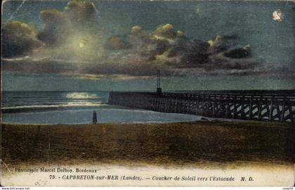 Capbreton CPA Coucher de soleil vers l'estacade