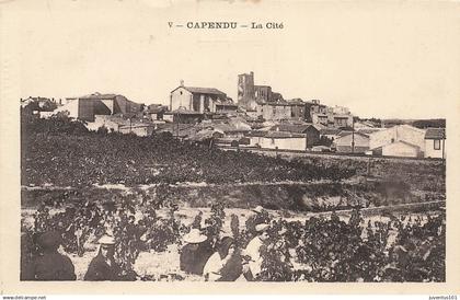 CPA Capendu-La cité-Timbre       L3266